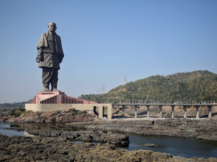 Photo of the day: The world's tallest statue, an effigy of independence hero Vallabhbhai Patel, standing at nearly twice the height of New York's Statue of Liberty. The 182m steel-and-bronze "Statue of Unity", in Indian Prime Minister Narendra Modi's western home state of Gujarat, was inaugurated on Wednesday (Oct 31).