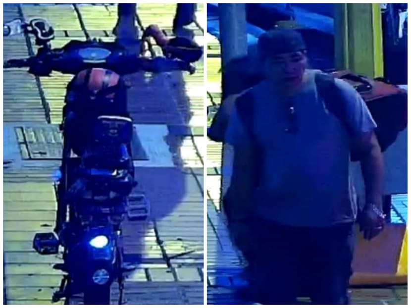 Still images taken from a CCTV camera show a man suspected to be involved in a fatal hit and run accident at  Jalan Bukit Merah towards Queensway, outside McDonald’s on Aug 17. Photo: Singapore Police Force