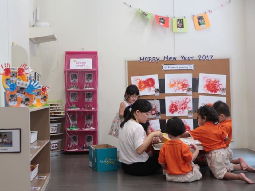 Students at My First Skool at Boon Lay Drive on Jan 3, 2017. The school is a selected pre-school under the Early Childhood Development Agency (ECDA)’s KidSTART Enhanced Support to Pre-school component. TODAY file photo