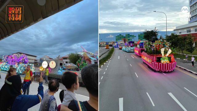 妆艺时隔三年全面回归邻里 居民携全家近距离赏花车