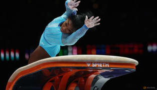 Gymnastics-Biles pulls off Yurchenko's double pike to be named after her at Worlds