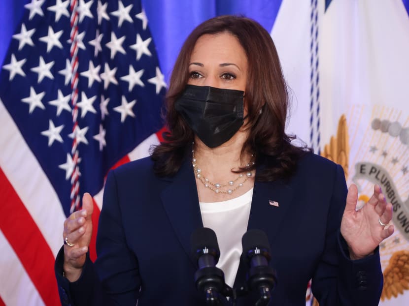 US vice-president Kamala Harris (pictured) will meet President Halimah Yacob, Prime Minister Lee Hsien Loong as well as Trade and Industry Minister Gan Kim Yong during her visit to Singapore. US vice-president Kamala Harris (pictured) will meet President Halimah Yacob, Prime Minister Lee Hsien Loong as well as Trade and Industry Minister Gan Kim Yong during her visit to Singapore.