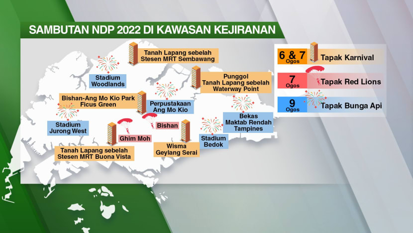 Sambutan NDP kembali ke kawasan kejiranan di 12 lokasi Sambutan NDP kembali ke kawasan kejiranan di 12 lokasi