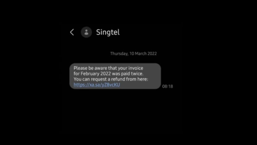Awas kiriman SMS palsu seolah-olah anda terbuat 2 kali bayaran kepada Singtel Awas kiriman SMS palsu seolah-olah anda terbuat 2 kali bayaran kepada Singtel