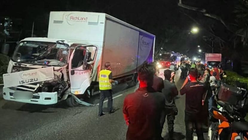 Motorcyclist killed in crash with lorries on PIE, one driver arrested 