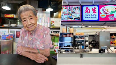 92-Year-Old Nam Seng Wanton Noodle Hawker Reopens Stall In New Location After Hiatus