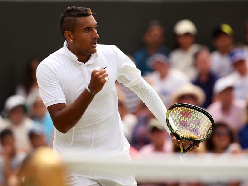 Kyrgios was accused of ‘tanking’ in one game, received a warning for an audible obscenity and conducted a running debate with the umpire throughout his match with Gasquet. Photo: Getty Images