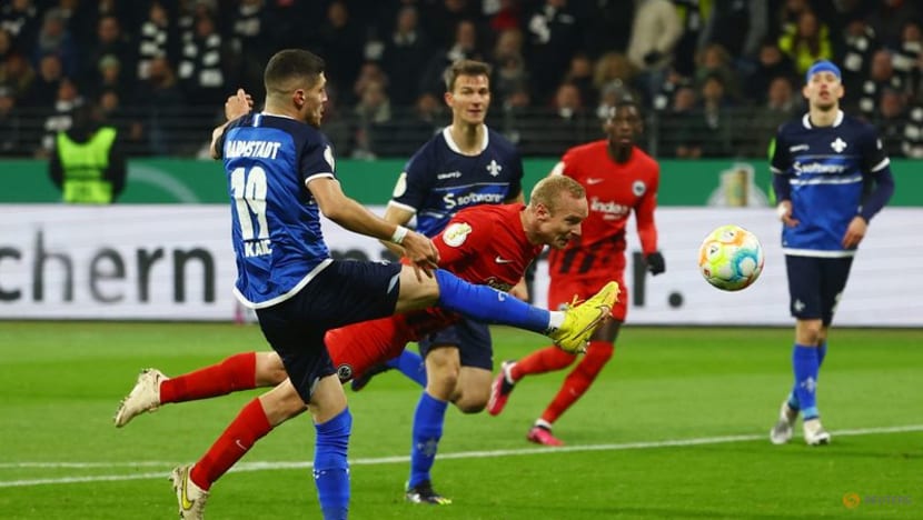 Kolo Muani double helps Frankfurt beat Darmstadt 4-2 in German Cup Kolo Muani double helps Frankfurt beat Darmstadt 4-2 in German Cup