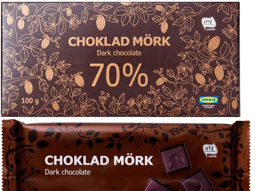Ikea has issued a worldwide recall for two Chokland chocolate bars. Photo: Ikea Singapore