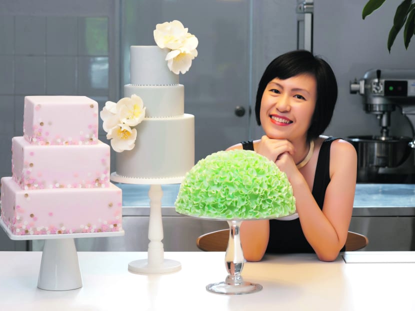 Wedding-cake maker Teo Pau Lin now makes about two or three cakes a week, delivering each one personally. Photo: Alan Lim