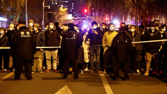 路透社：中国当局针对抗议封控措施示威活动展开调查