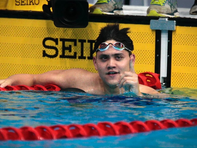 PHOTO OF THE DAY: Joseph Schooling successfully defended his 50m butterfly title at the SEA Games, splashing home in a new Games record time of 23.06s at the National Aquatic Centre in Kuala Lumpur, August 21, 2017. Photo: Jason Quah/TODAY