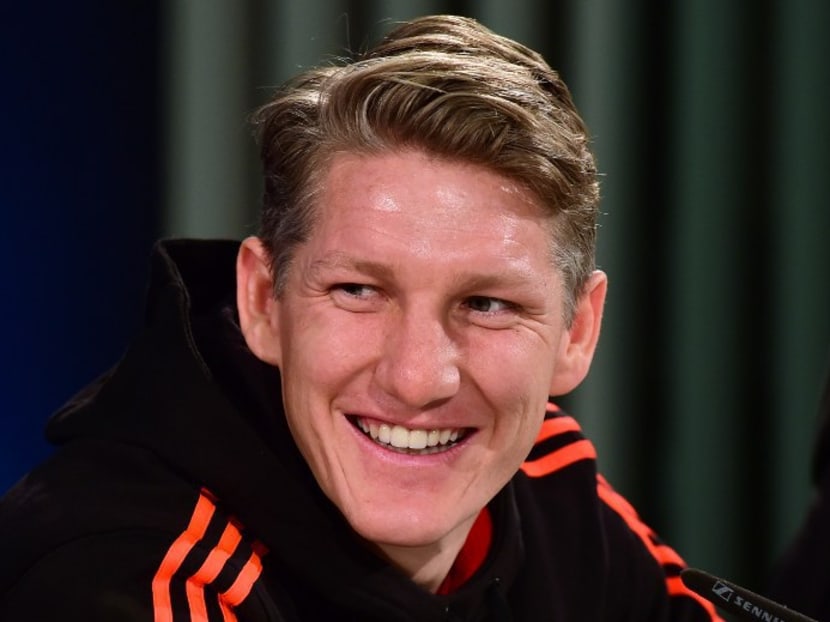 This file photo taken on January 1, 2014 in Manchester, north west England, shows Manchester United's German midfielder Bastian Schweinsteiger at a press conference. Photo: AFP