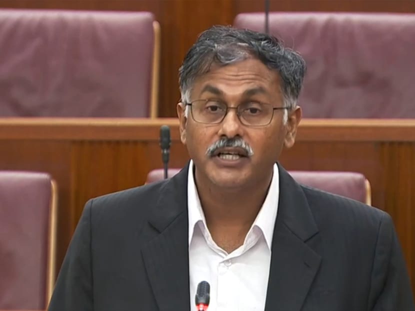 MP Murali Pillai, who is a lawyer and senior counsel, speaking in Parliament on March 4, 2021.