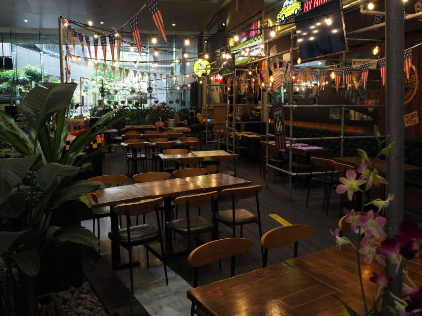 F&B outlets in Orchard Road on the first day of the circuit breaker on April 7, 2020. F&B outlets in Orchard Road on the first day of the circuit breaker on April 7, 2020.