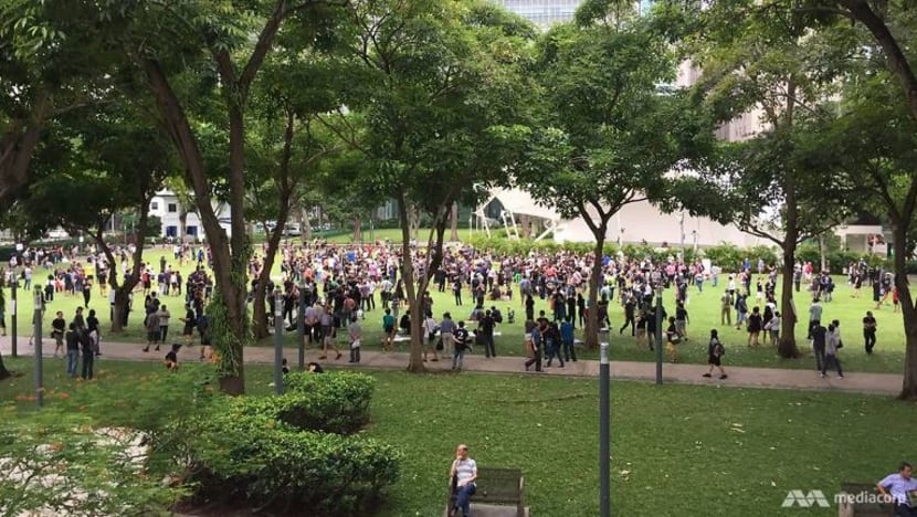 Tunjuk perasaan aman terhadap Pilihan Raya Presiden di Hong Lim Park