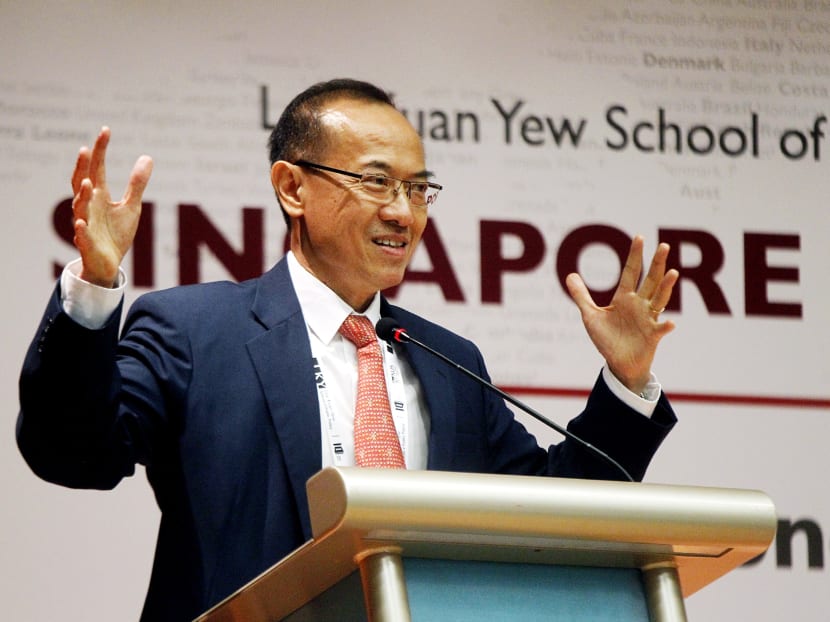 Mr George Yeo giving a lecture at the Lee Kuan Yew School of Public Policy’s 10th Anniversary Conference on 17  November 2014. Photo: Ernest Chua