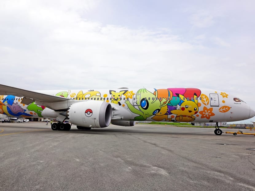 Take flight with Pikachu and friends on the new Pokemon-themed Scoot plane