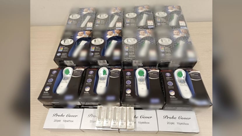 Woman arrested for online sale of counterfeit thermometers, items worth more than S$14,000 seized Woman arrested for online sale of counterfeit thermometers, items worth more than S$14,000 seized