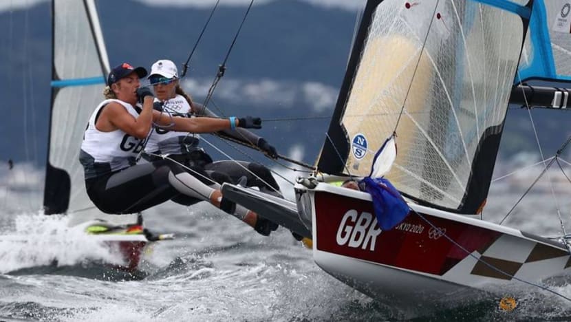 Olympics-Sailing-Britons claim two victories in opening skiff races Olympics-Sailing-Britons claim two victories in opening skiff races