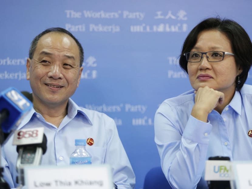 Workers’ Party (WP) secretary-general Low Thia Khiang (left) and chairman Sylvia Lim. TODAY file photo