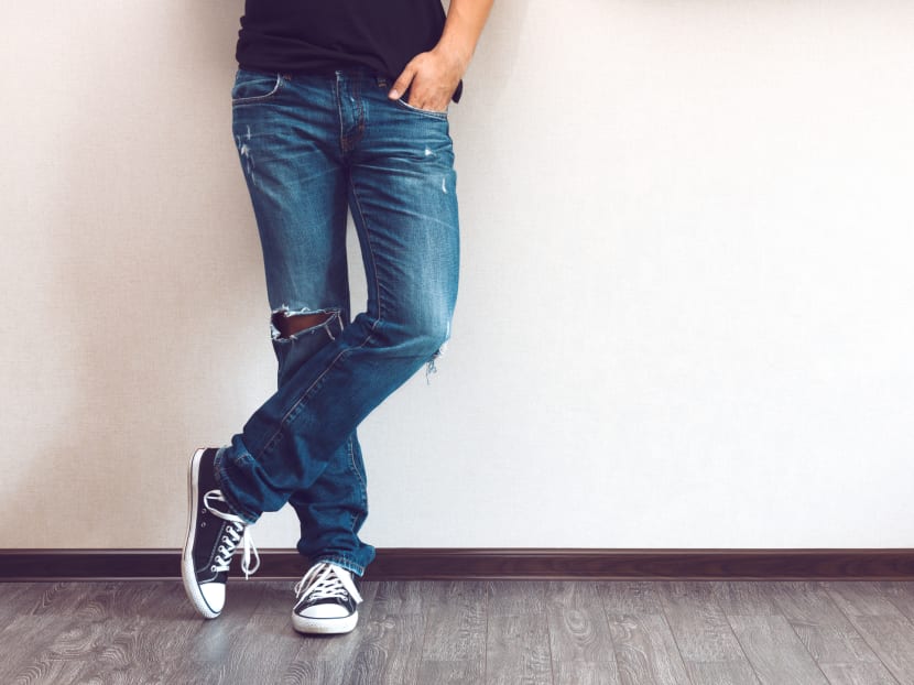 Blue jeans that fit just right sales