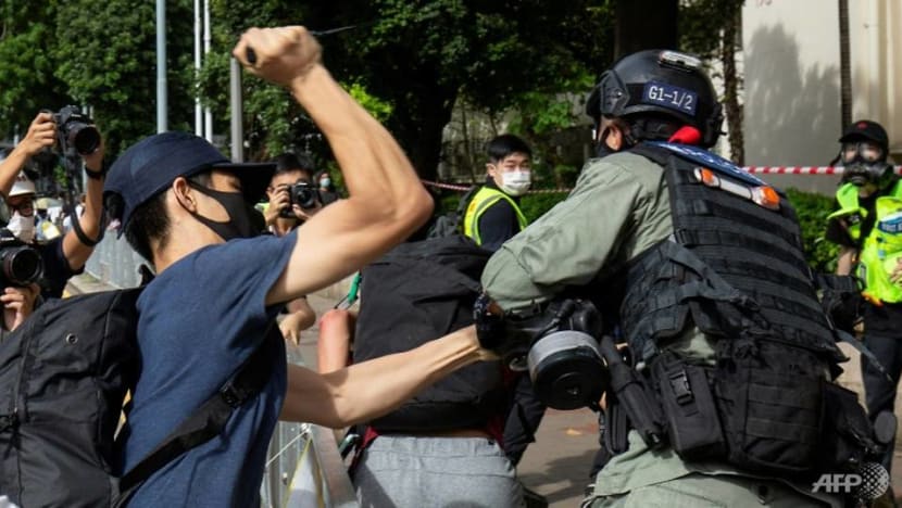 Hong Kong police arrest stabbing suspect after security law protests Hong Kong police arrest stabbing suspect after security law protests