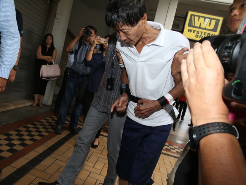 Hashim Hamzah is accused of making off with more than S$1,000 after robbing a Western Union branch at Ubi last Tuesday morning, using a knife to threaten an employee who was working alone at the time. Photo: Koh Mui Fong/TODAY