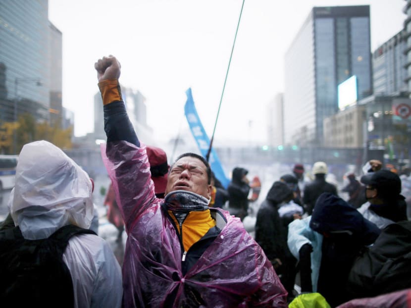 The Nov 14 rally in Seoul drew more than 60,000 protesters, making it the biggest such event for nearly a decade. Photo: Reuters