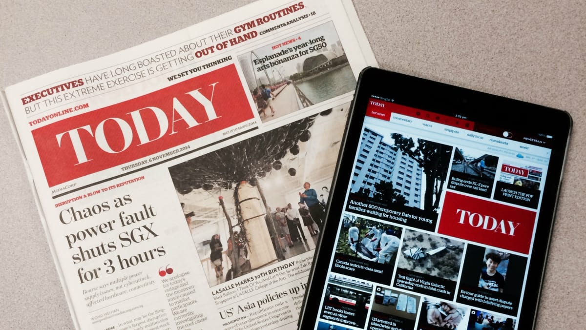 Today second-most-read newspaper in s'pore: nielsen - today