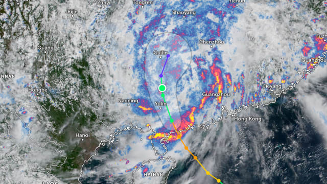 台风“暹芭”已减弱为热带风暴 继续强降雨