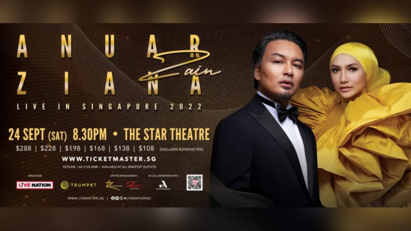 Tiket 'Anuar Zain & Ziana Zain Live In Singapore 2022' akan mula dijual pada 16 Ogos