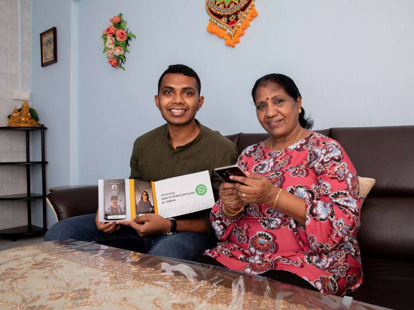 The author with his mother, Madam Santhamarai, 63.