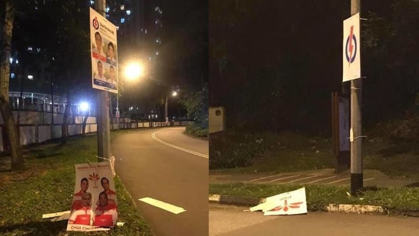 2 men charged with defacing, removing or destroying PAP, PSP election posters