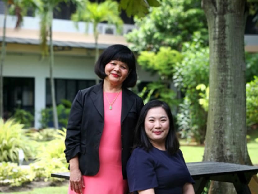 Ms Margaret Hendriks (left), head of IMH’s case management unit, and Ms Christine Tan, a case manager in her team. The 53-man unit offers wide-ranging help to patients from the point of admission to the institute, such as reminding them to take their medication, supporting those wrestling with relationship issues or stress, and counselling their caregivers. Photo: Nuria Ling