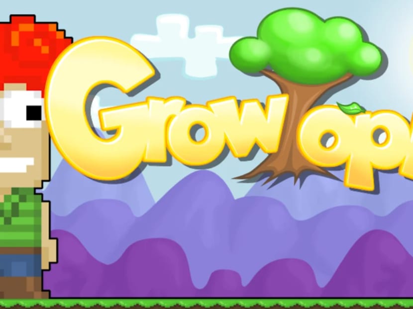 Mobile gaming application Growtopia.