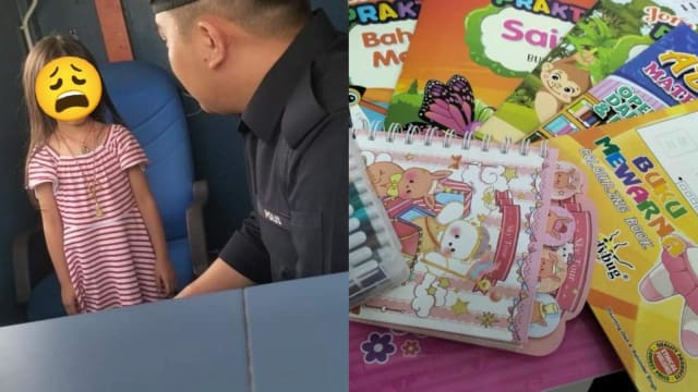 马国六岁女童爱偷同学文具 妈妈带去警局管教
