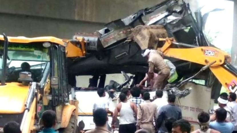 At least 29 people killed after bus crashes off Indian expressway At least 29 people killed after bus crashes off Indian expressway
