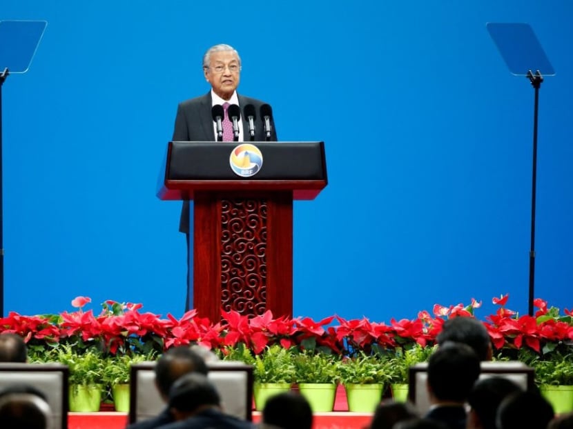 Malaysian Prime Minister Tun Dr Mahathir Mohamad delivers a speech at the opening ceremony for the second Belt and Road Forum in Beijing, China, April 26, 2019.