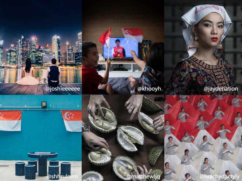The winning entry (top left) by undergrad Joshua Ong (@joshieeeeee) and other entries in this year's InstaSG's Mad About Singapore open call for Instagram submissions.