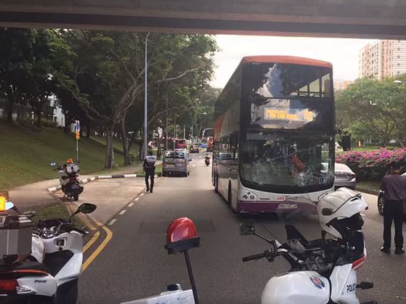 The Police were alerted to the accident at 10.06am, and the 54-year-old bus driver of the SBS bus service 72 was sent to Tan Tock Seng Hospital. Photo: Facebook screencap via Roads.SG