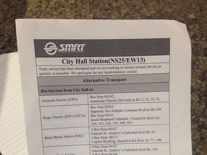 MRT breakdown: North-South, East-West lines down for hours