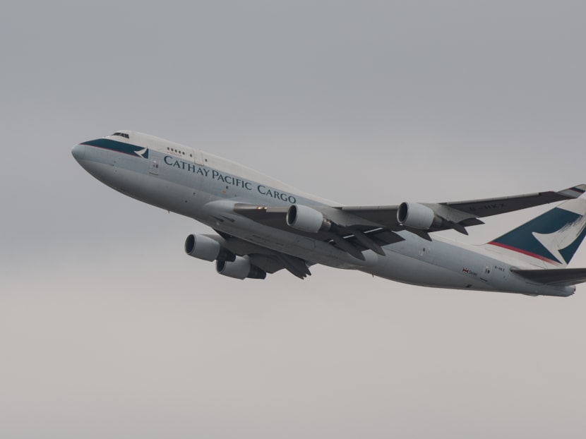 A Cathay Pacific passenger aircraft taking off from the international airport in Hong Kong. Photo: AFP