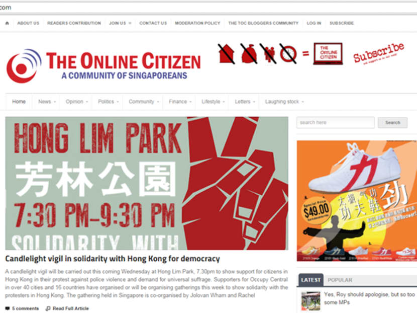 The Online Citizen website