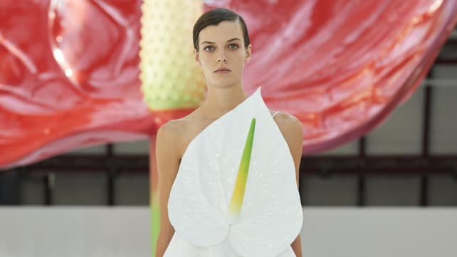 Paris Fashion Week: Loewe's Jonathan Anderson takes inspiration from a giant red tropical flower