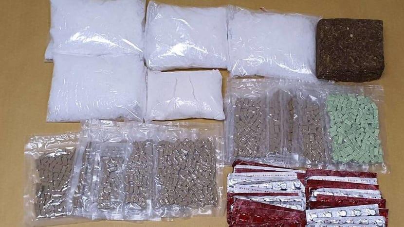 Drugs worth nearly S$1.18 million seized, 4 arrested in multiple raids: CNB