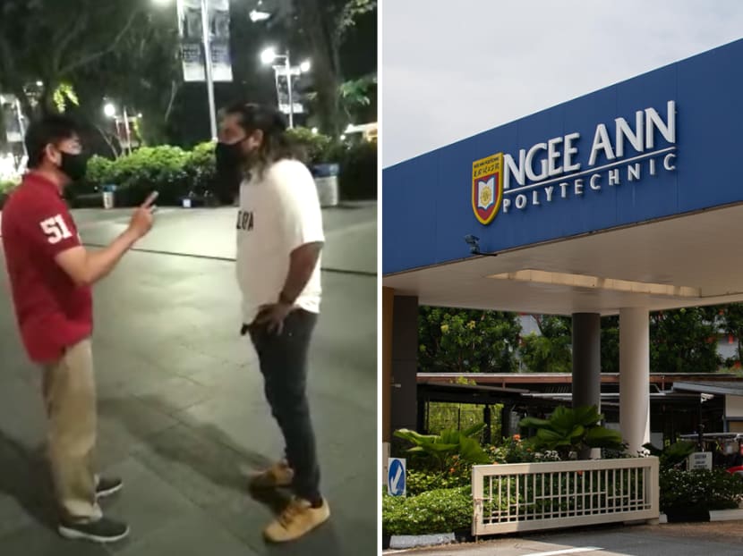 A view of Ngee Ann Polytechnic (right). Mr Tan Boon Lee, a lecturer from the polytechnic, was captured in a viral video having an argument with Mr Dave Parkash.