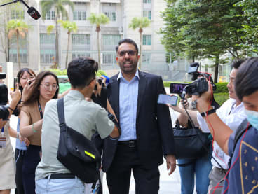 Workers' Party leader Pritam Singh arriving at the State Courts, March 19, 2024.