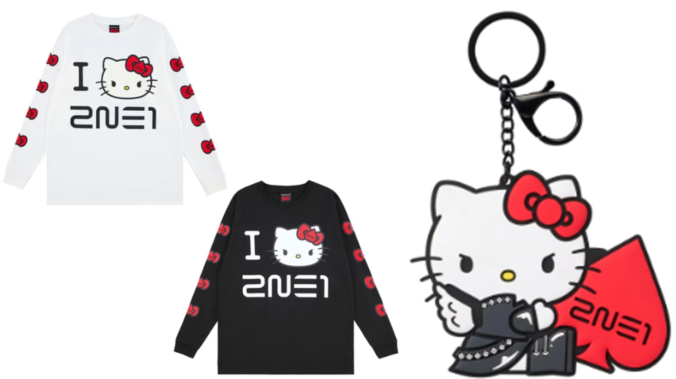 即日配送 2NE1 x Hello Kitty フーディー Mサイズ グレー 2NE1