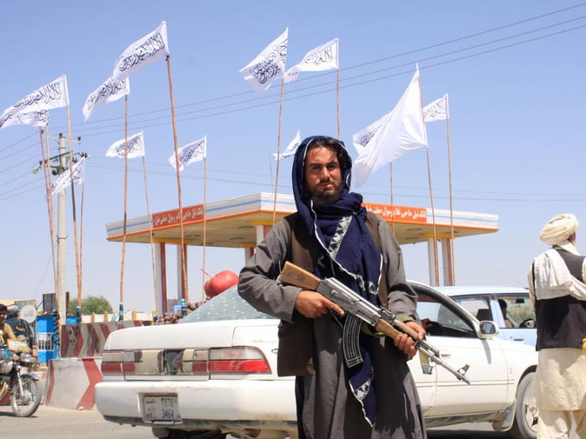 A Taliban fighter in the Afghan city of Ghazni earlier in August 2021.